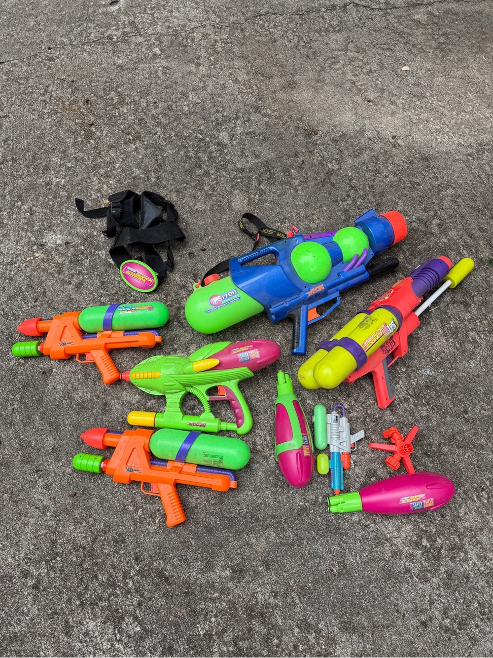Super Soaker Lot Water Blaster Toy Set - Bright Multi-Color Kids Water Guns